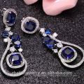 2018 most popular earring spinel blue zircon stone jewelry earring